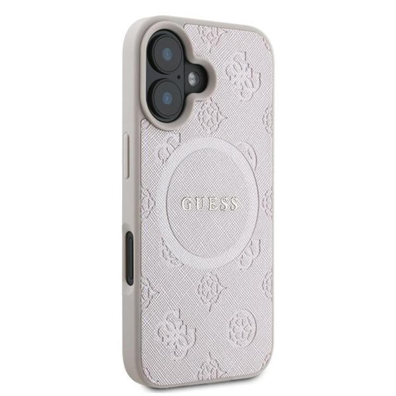 Guess Saffiano Peony Classic Logo MagSafe - Case iPhone 16 Plus (pink) 4