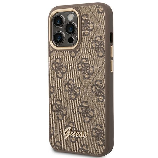 Guess 4G Metal Camera Outline Case - Case for iPhone 14 Pro Max (Brown) 2