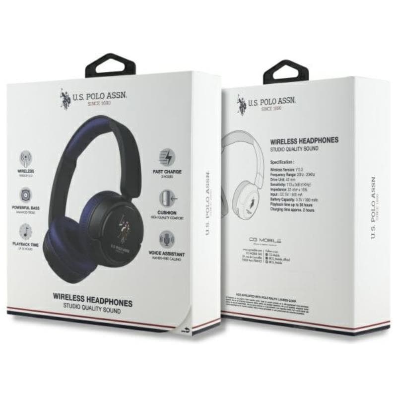 US Polo Assn DH Color Logo - Wireless Over-Ear Bluetooth Headphones V5.3 (navy blue) 4