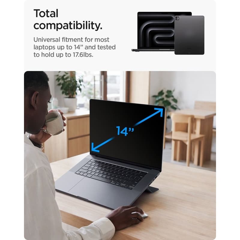 Spigen LD201-S6 Slimfold - Laptop/Tablet Stand (Space Grey) 8
