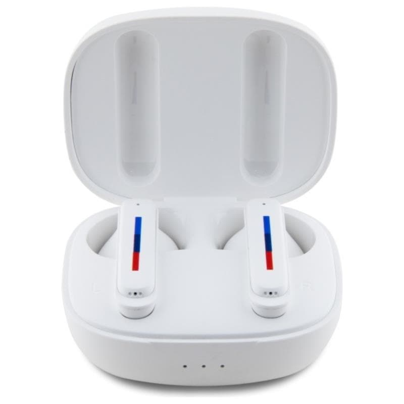 BMW Printed Logos - Bluetooth TWS Headphones ENC + Charging Case (White) 2