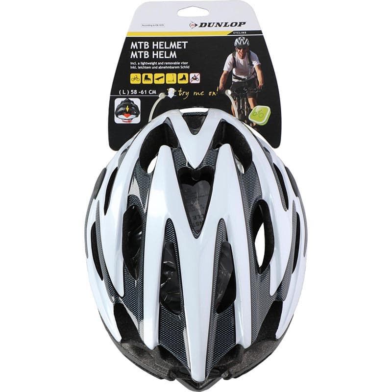 Dunlop - MTB bike helmet s. L (White/Black) 3