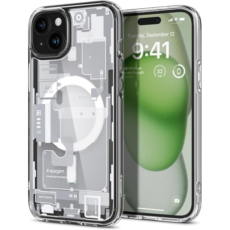 Spigen Ultra Hybrid MagSafe - Case for iPhone 15 Plus (Zero One White) 1