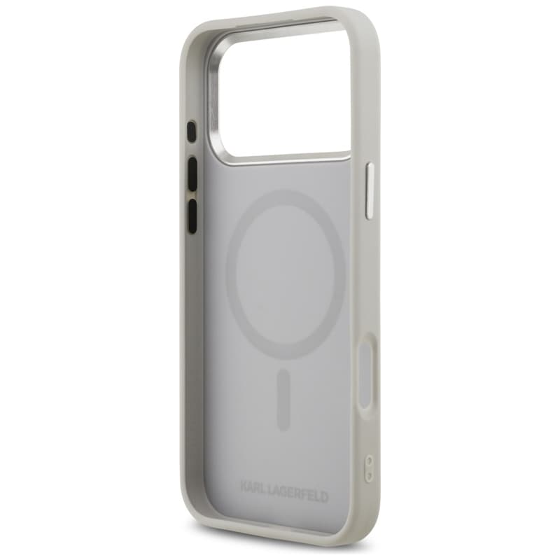 Karl Lagerfeld Karl & Choupette Pins MagSafe - Case for iPhone 17 Pro Max (gray) 7