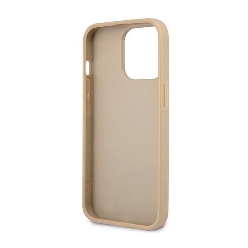 Guess Saffiano Triangle Logo Case - Case for iPhone 14 Pro (Beige) 7