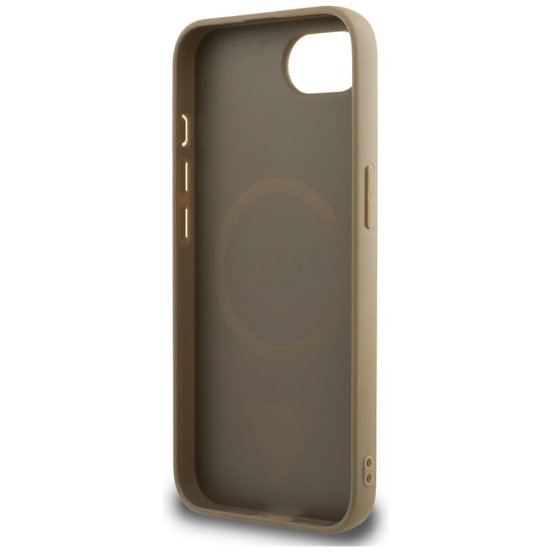 Guess Grained Triangle MagSafe - Case for iPhone 16e (brown) 7