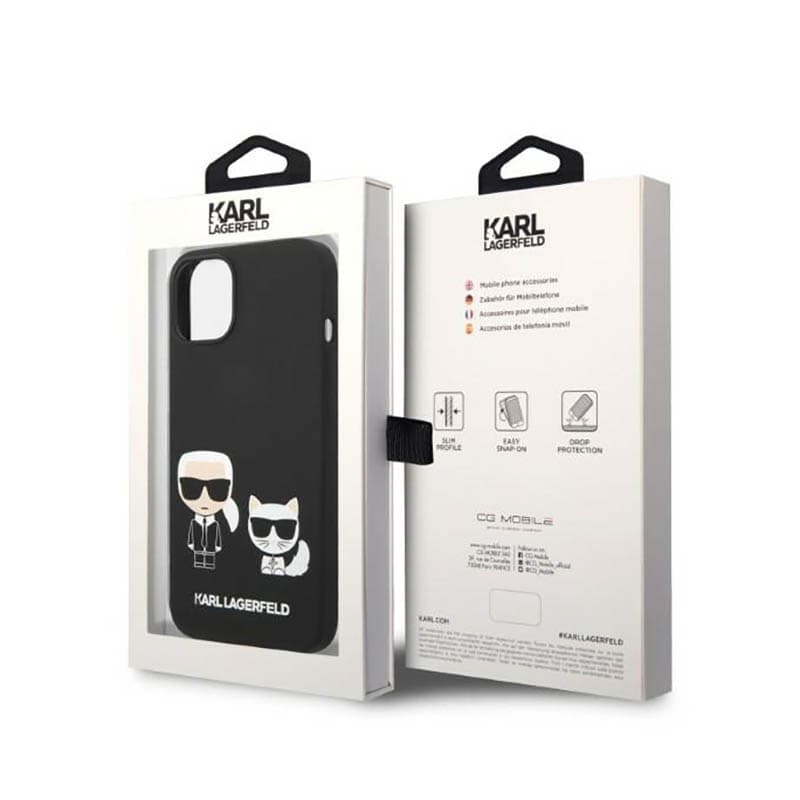 Karl Lagerfeld Liquid Silicone Karl & Choupette MagSafe - Case for iPhone 14 Plus (Black) 8