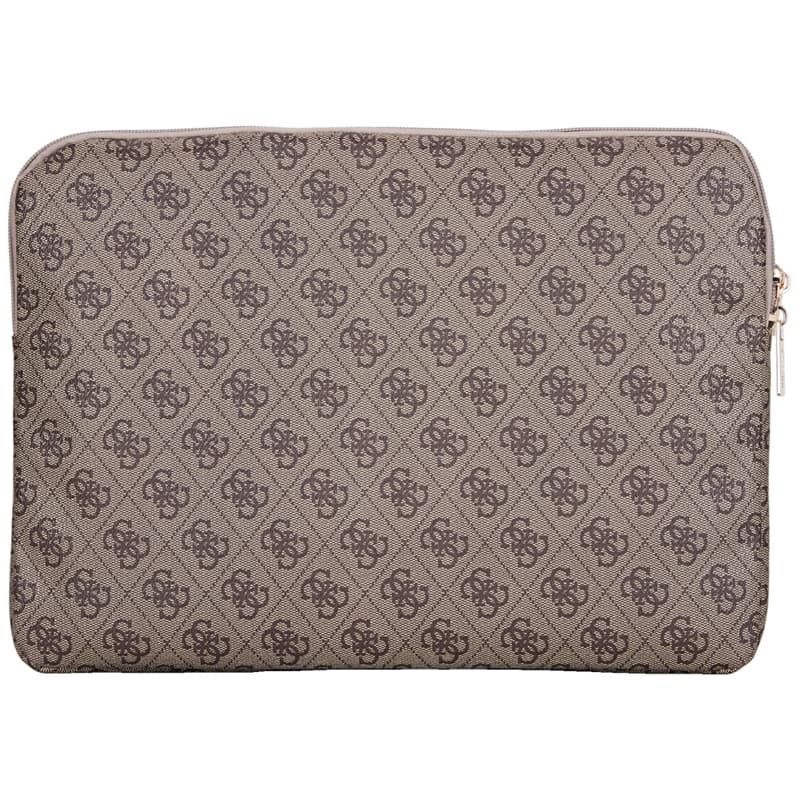 Guess 4G Zipper Pocket Triangle Logo Sleeve - Laptop Sleeve 14" (brown) 2