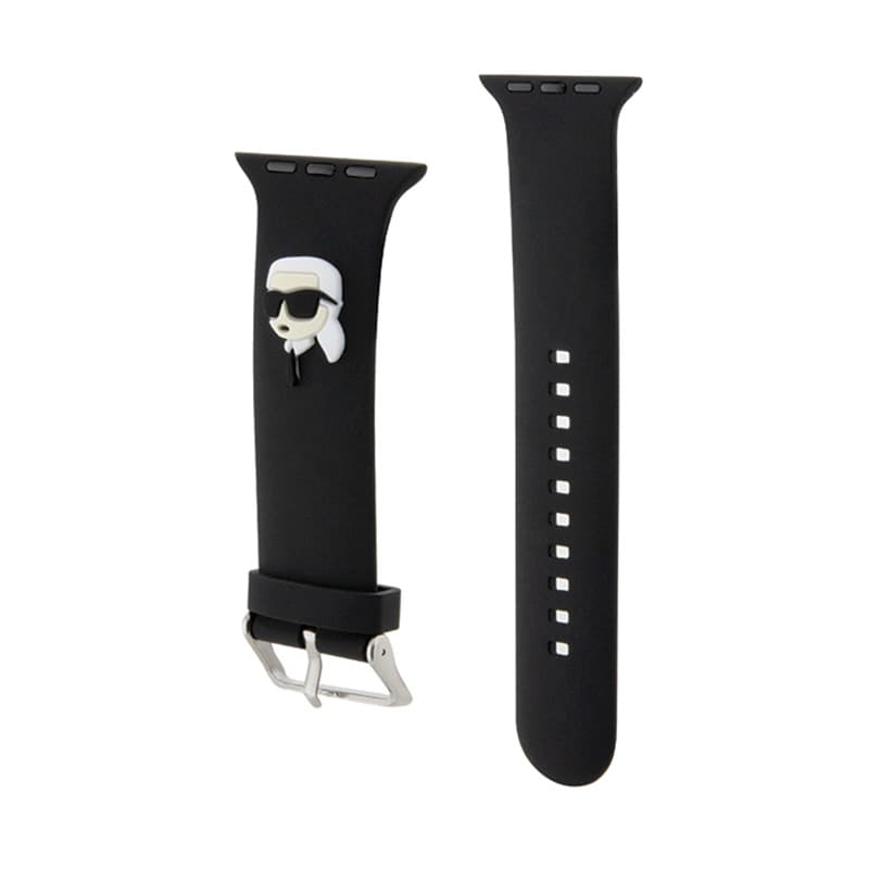 Karl Lagerfeld 3D Rubber Karl Head NFT - Strap for Apple Watch 42/44/45/49 mm (black) 3