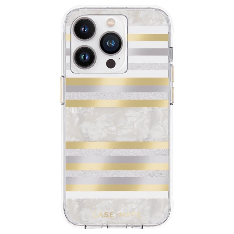 Case-Mate Pearl Stripes MagSafe - Case decorated with mother-of-pearl for iPhone 14 Pro (Pearl Stripes) 2