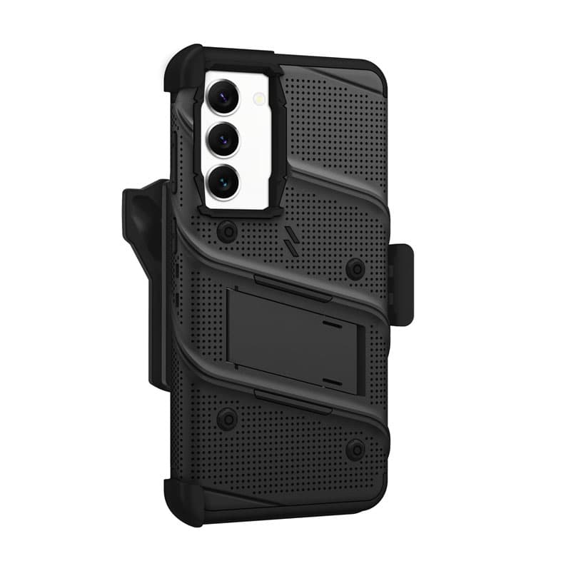 ZIZO BOLT Series - Armoured case for Samsung Galaxy S23+ with 9H glass for screen + holder with stand (Black) 5