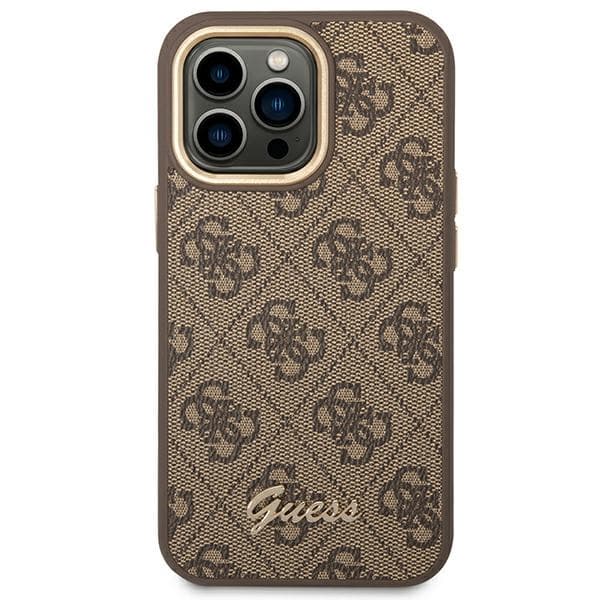 Guess 4G Metal Camera Outline Case - Case for iPhone 14 Pro Max (Brown) 3