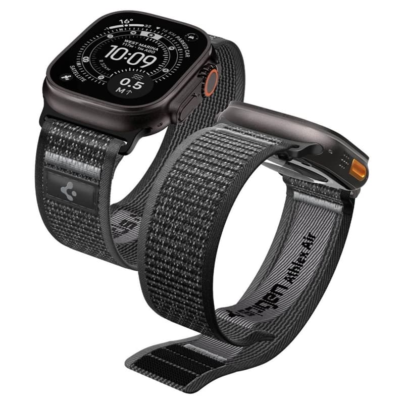 Spigen Athlex Air 2 - Apple Watch Strap 44/45/46/49 mm (Active Black / Gray)