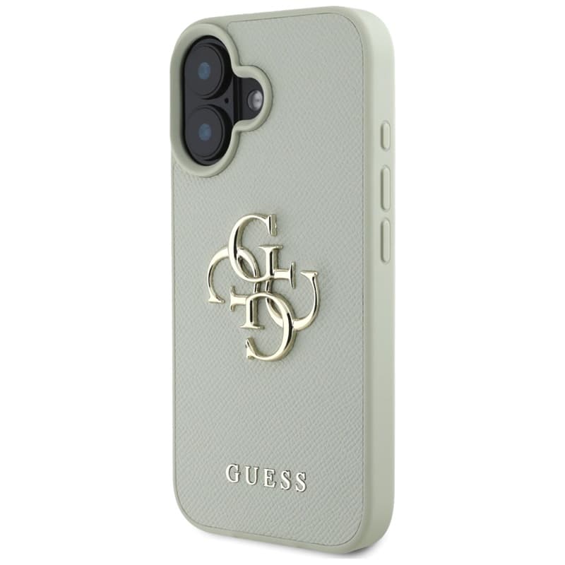 Guess Grained Big 4G Logo Small Classic Logo - Case for iPhone 16 (green) 2