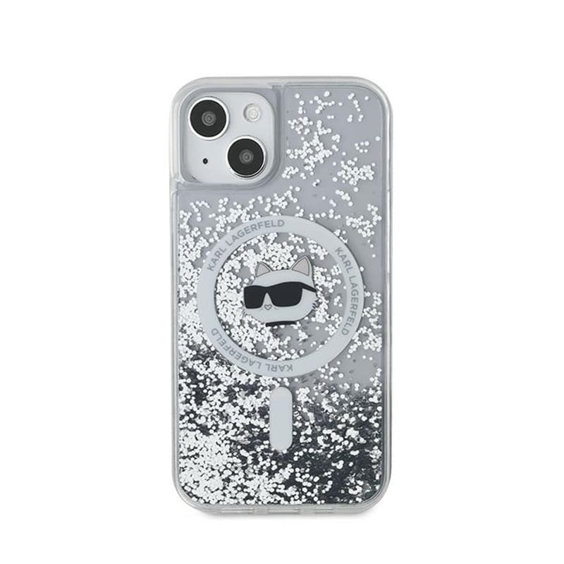 Karl Lagerfeld Liquid Glitter Choupette Head MagSafe - Case for iPhone 15 / 14 / 13 (Transparent) 3
