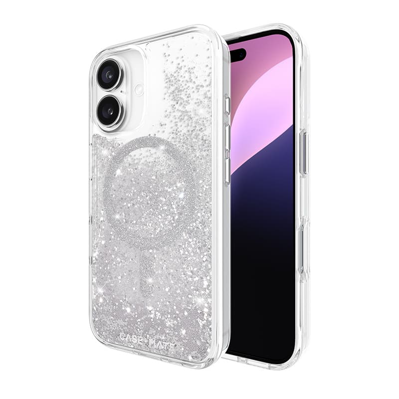 Case-Mate Waterfall MagSafe - Case for iPhone 16 (Silver) 1