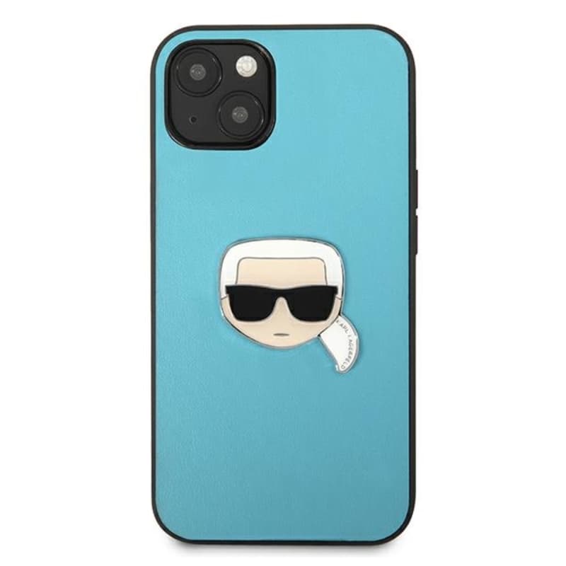 Karl Lagerfeld PU Leather Karl's Head Metal - Case for iPhone 13 mini (Blue) 3