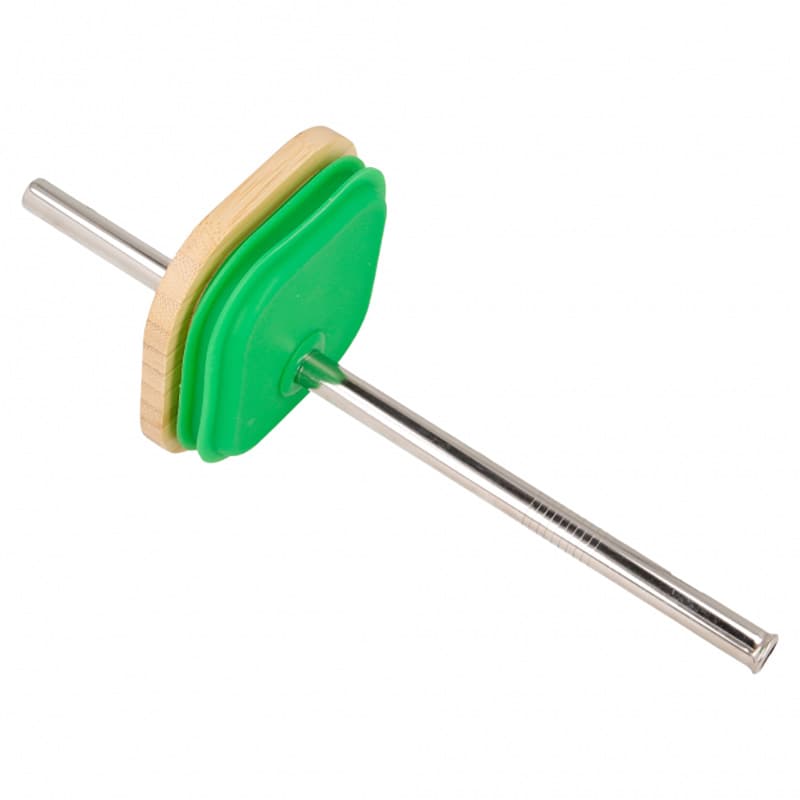 Quokka Liquid Cube - 540 ml Glass Cup with Stainless Steel Straw (Green) 3