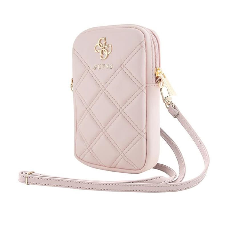 Guess Zip Quilted 4G - Phone bag (pink) 1
