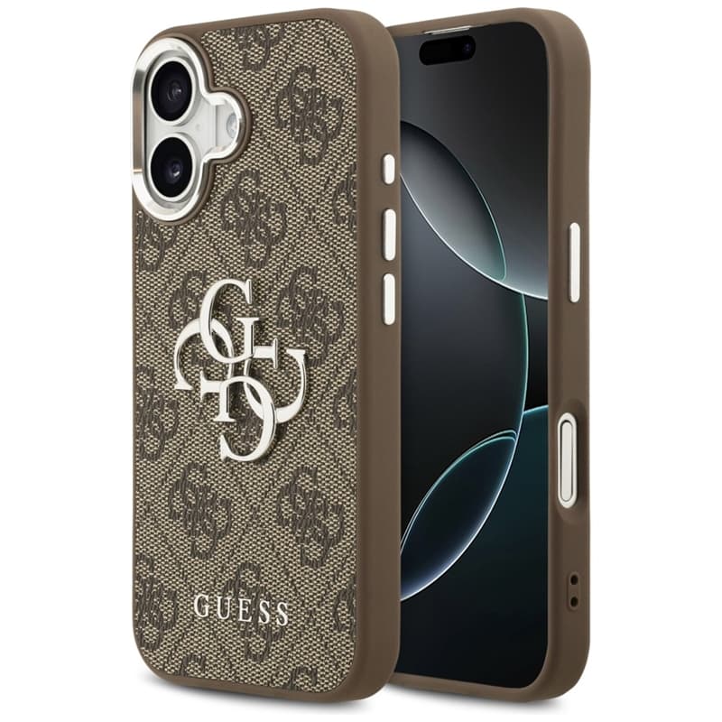 Guess 4G Big 4G Classic Logo - Case iPhone 17 (Brown / Silver) 1