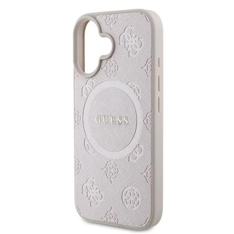 Guess Saffiano Peony Classic Logo MagSafe - Case iPhone 16 Plus (pink) 6