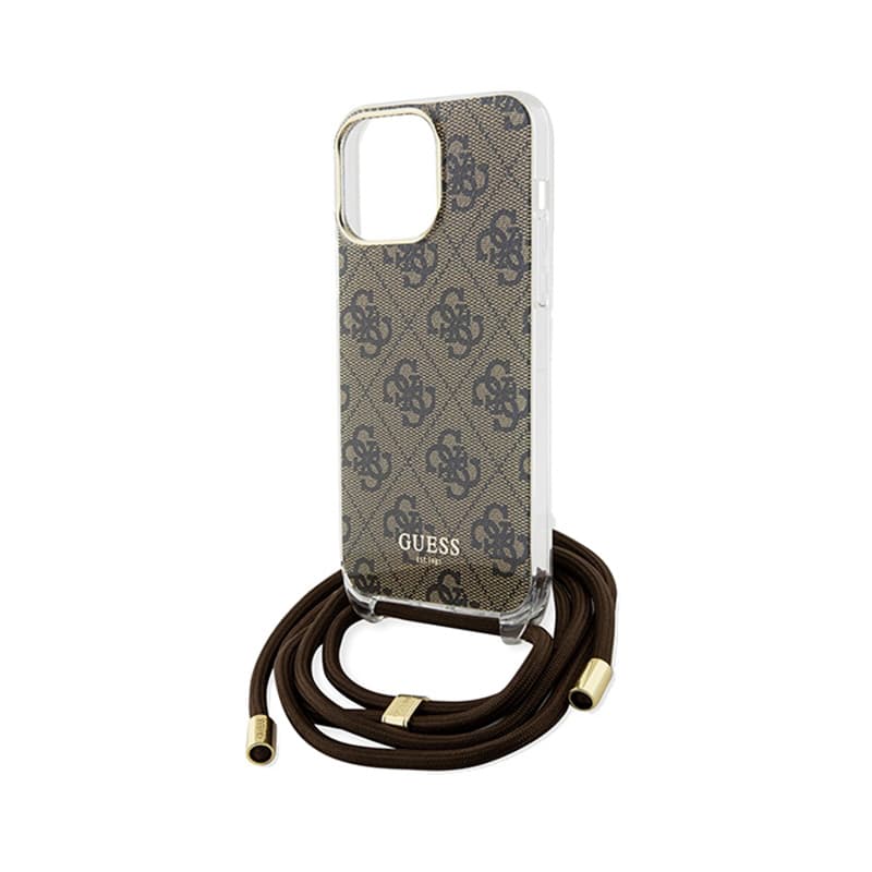 Guess Crossbody Cord 4G Print - iPhone 15 Pro Case (brown) 5