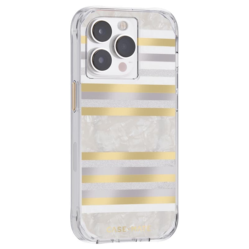 Case-Mate Pearl Stripes MagSafe - Case decorated with mother-of-pearl for iPhone 14 Pro (Pearl Stripes) 3