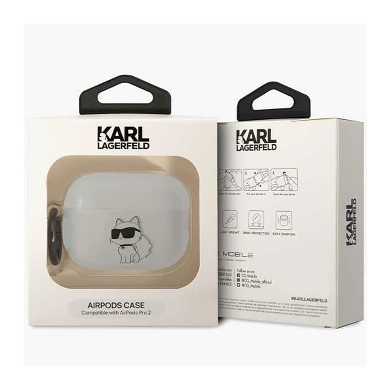 Karl Lagerfeld NFT Ikonik Choupette Head - Case for Apple AirPods Pro 2 (Transparent) 4