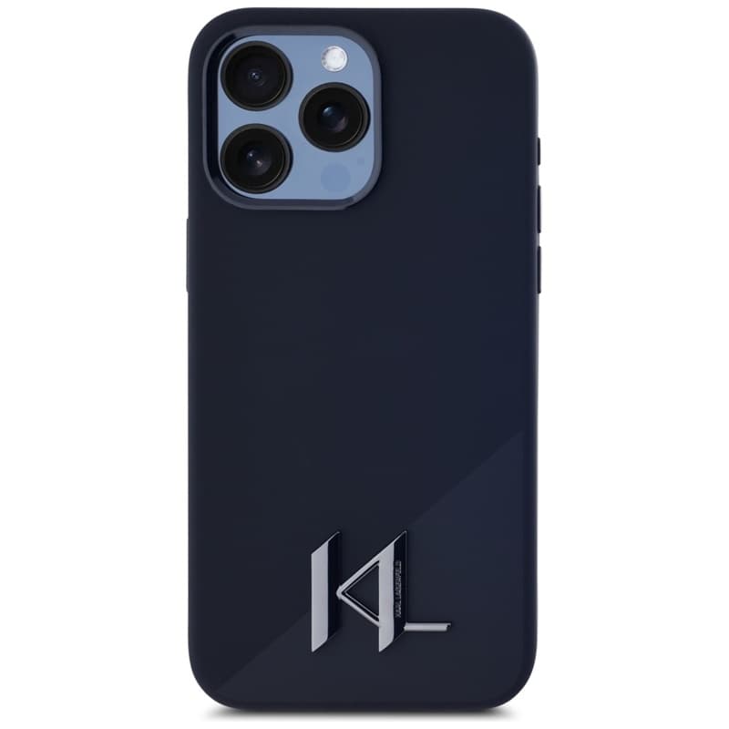 Karl Lagerfeld Silicone Shadow Metal Initial MagSafe - Case for iPhone 15 Pro Max (black) 3