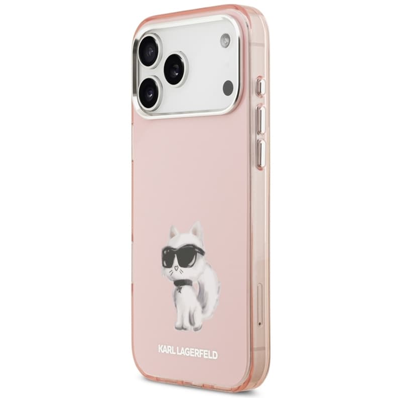 Karl Lagerfeld IML Aquarelle Choupette & Logo MagSafe - Case iPhone 17 Pro (Pink) 2