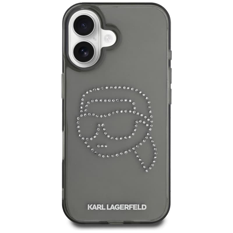 Karl Lagerfeld IML Rhinestones Karl Head - Case for iPhone 16 (black) 3