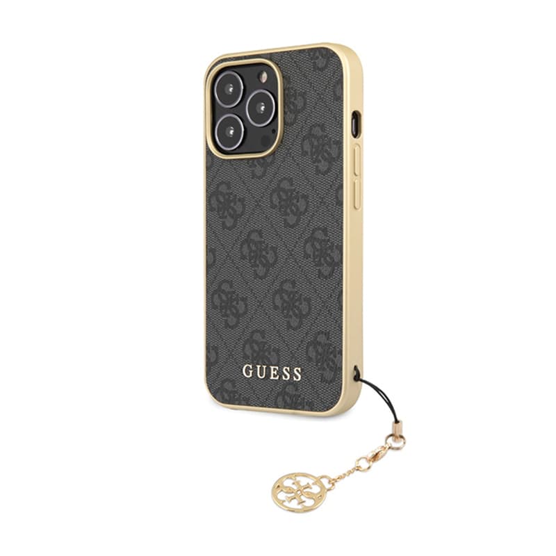 Guess 4G Charms Collection - Case for iPhone 14 Pro (Grey) 2