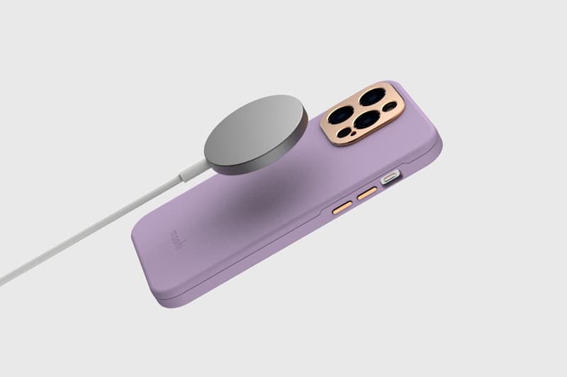 Moshi Napa MagSafe - Leather case for iPhone 14 Max (Lavender Purple) 6