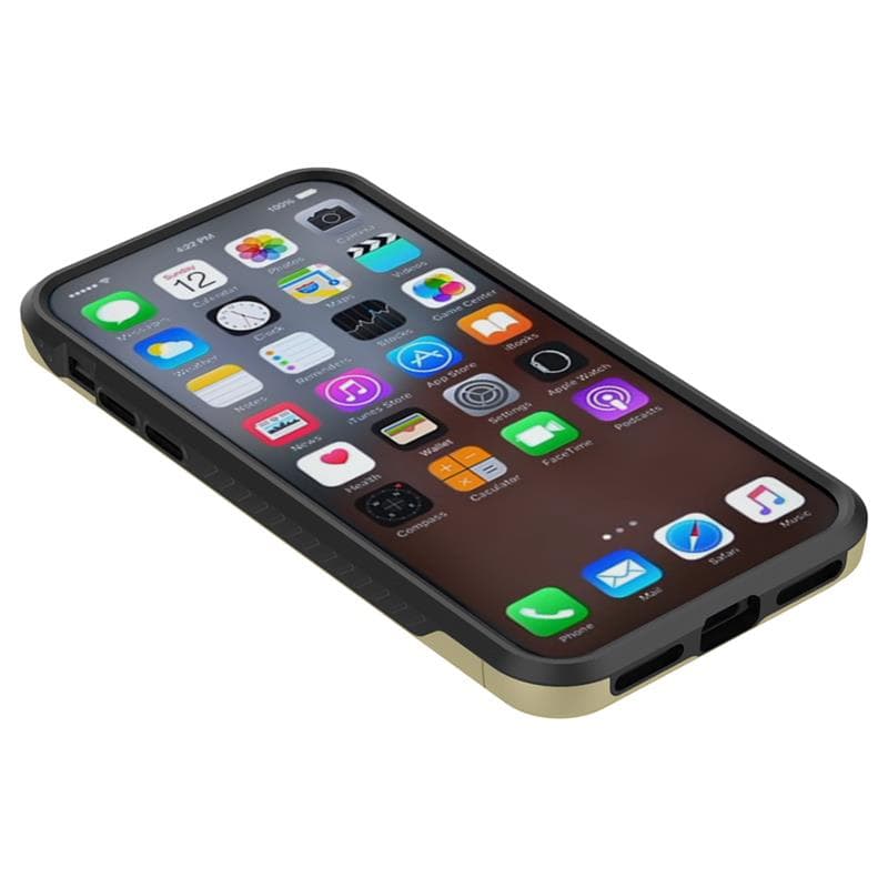 Zizo Star Diamond Hybrid Cover for iPhone X (Gold/Black) 5
