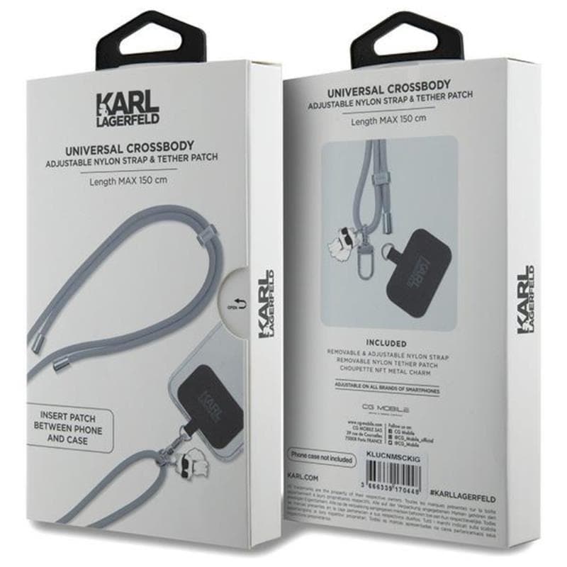Karl Lagerfeld CBDY Cord - Universal phone strap (grey) 3