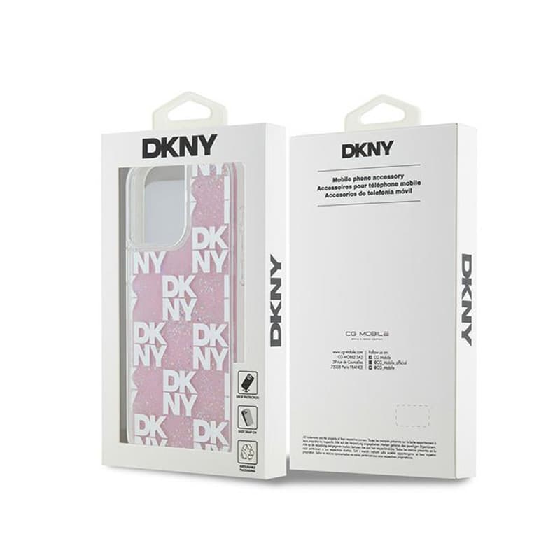 DKNY Liquid Glitter Multilogo - Case for iPhone 15 Pro Max (pink) 8
