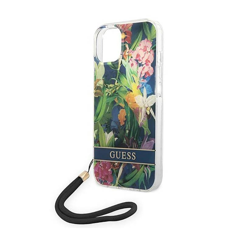 Guess Flower Cord - Case for iPhone 14 (Blue) 5