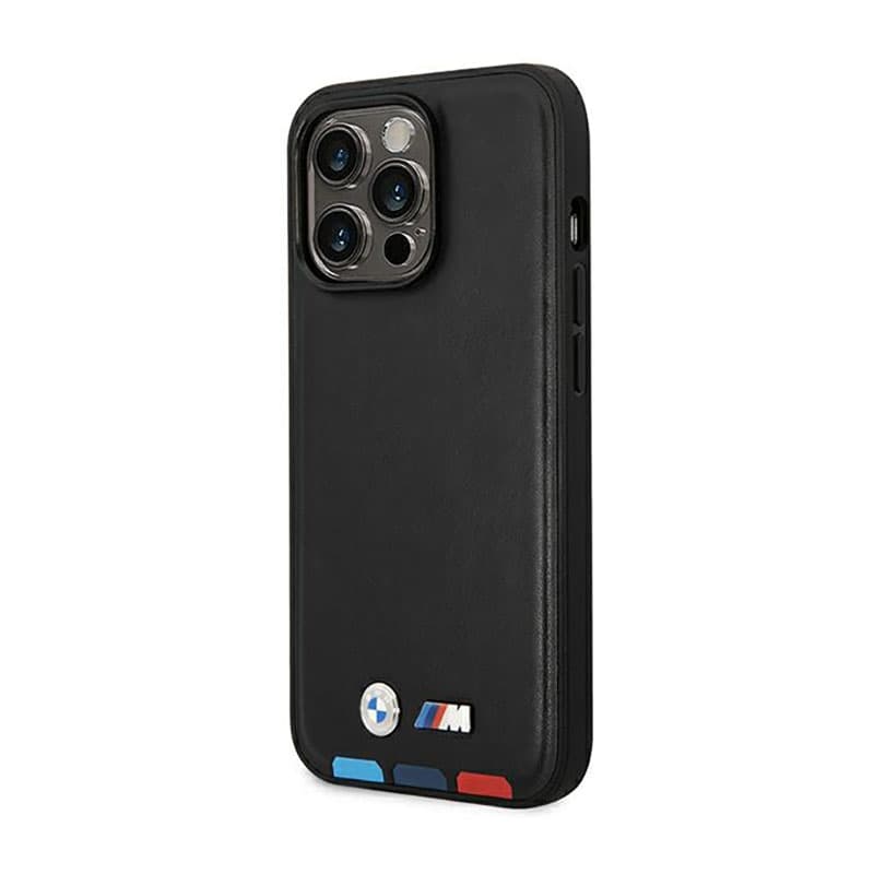 BMW Leather Hot Stamp Tricolor MagSafe - Case for iPhone 14 Pro Max (Black) 2