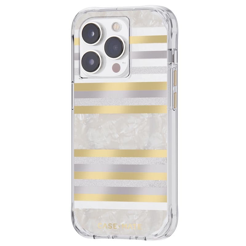 Case-Mate Pearl Stripes MagSafe - Case decorated with mother-of-pearl for iPhone 14 Pro (Pearl Stripes) 4