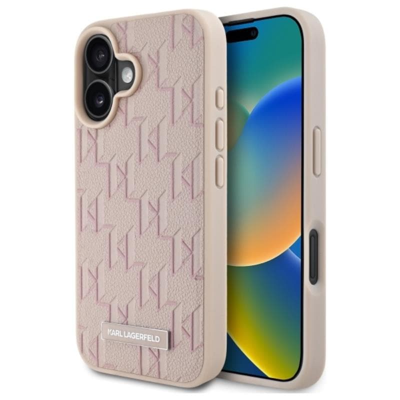 Karl Lagerfeld Hot Stamp MagSafe - Case for iPhone 16 (pink) 1