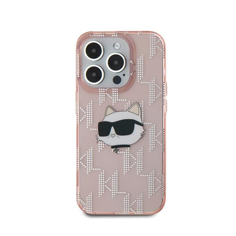 Karl Lagerfeld IML Choupette Head & Monogram - iPhone 15 Pro Case (pink) 3