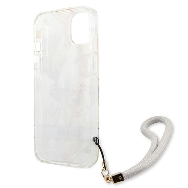 Guess Flower Cord - Cover for iPhone 13 mini (Purple) 7