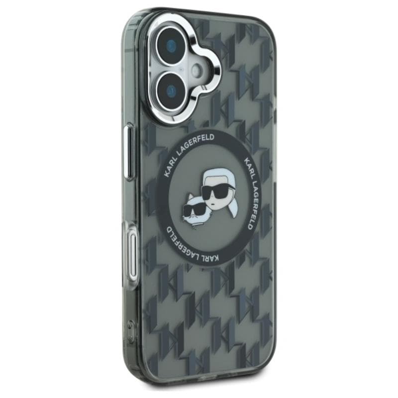 Karl Lagerfeld IML Monogram Karl & Choupette Head MagSafe - Case for iPhone 16 (black) 4