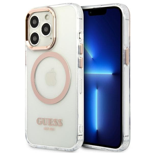 Guess Metal Outline MagSafe - Case for iPhone 13 Pro Max (Clear)