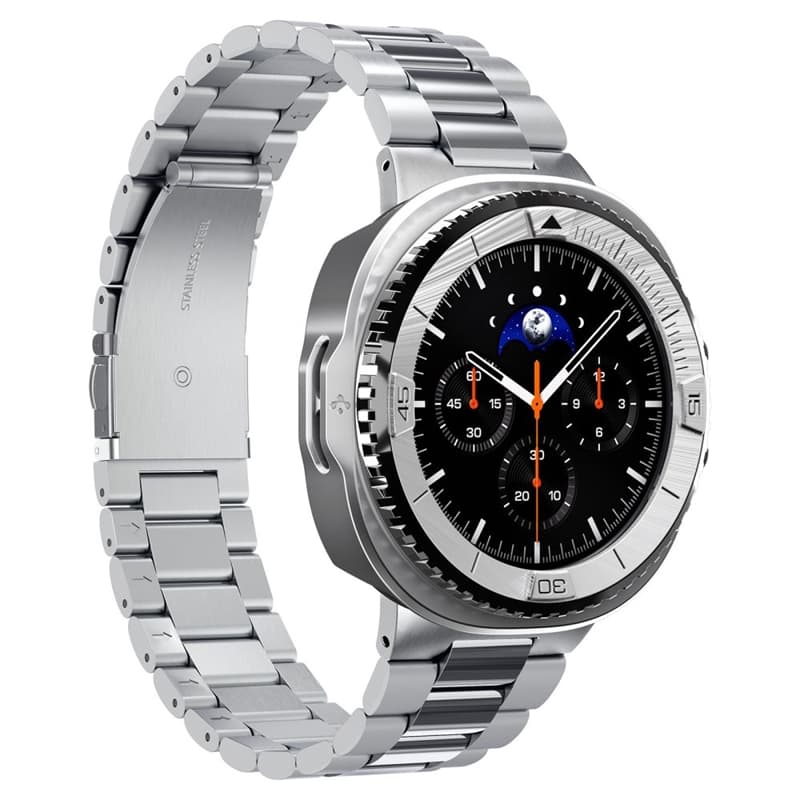 Spigen Bezel Tune Pro Pilot - Case / Protective Ring for Samsung Galaxy Watch 8 Classic 46 mm (Silver) 8