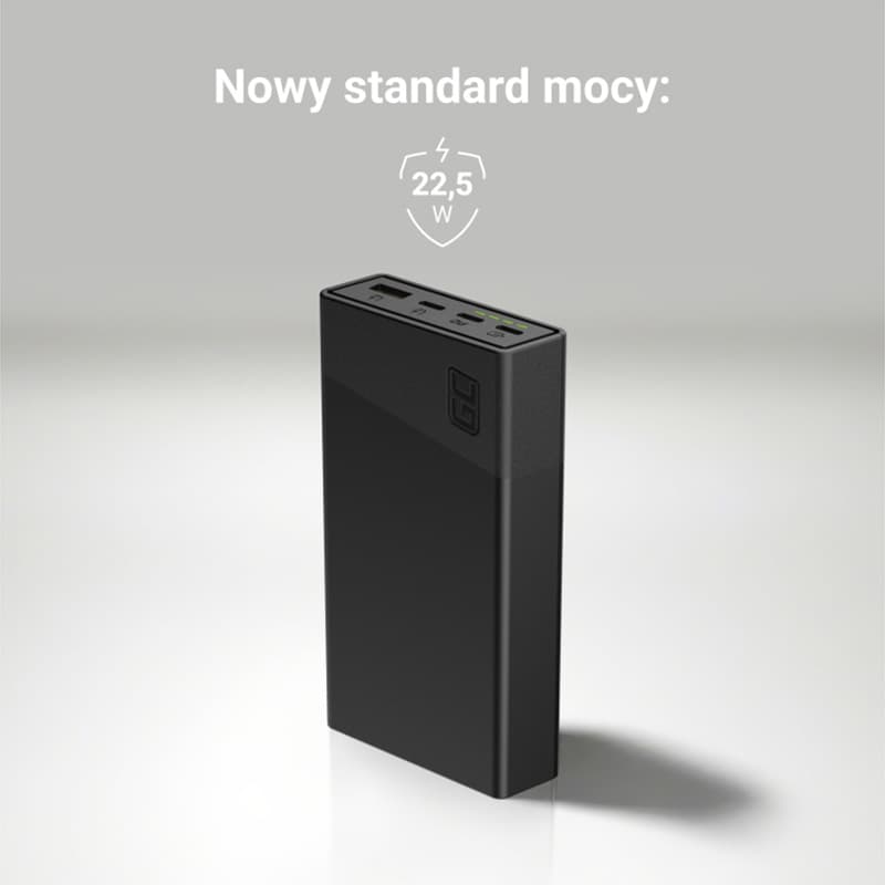 Green Cell PowerPlay20s - Power Bank 20000 mAh with USB-A QuickCharge 3.0 and 2x USB-C Power Delivery 22.5W (black) 2