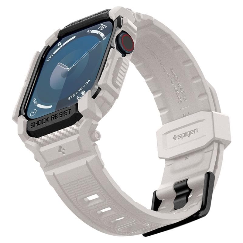 Spigen Rugged Armor Pro - Band with Case for Apple Watch 10 46 mm (Dune Beige) 6