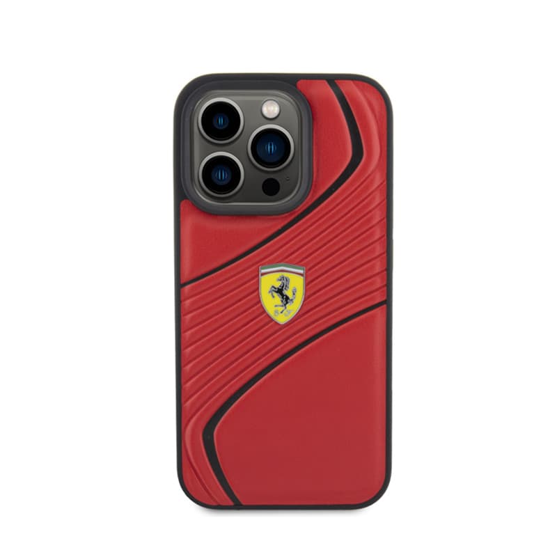 Ferrari Twist Metal Logo - Case for iPhone 15 Pro (Red) 3