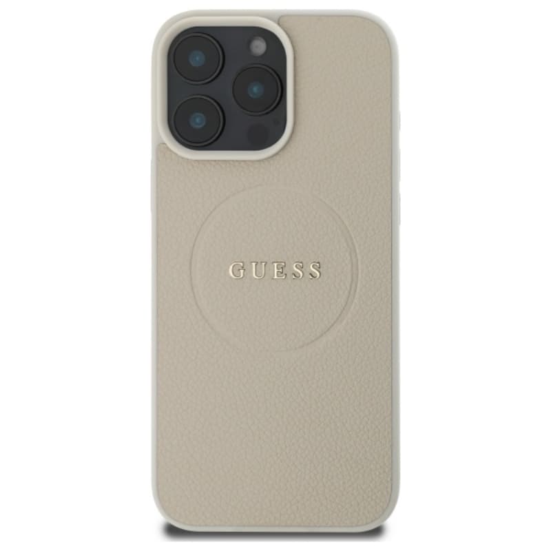Guess Grained Ring MagSafe - Case for iPhone 16 Pro Max (beige) 3