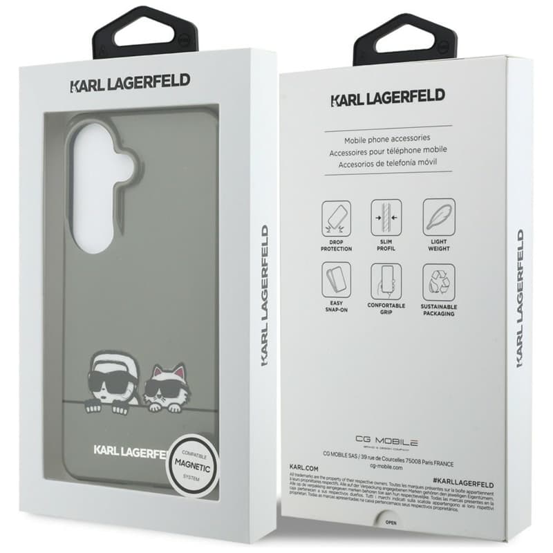Karl Lagerfeld IML Peekaboo Karl & Choupette MagSafe - Samsung Galaxy S26 Case (Black) 8